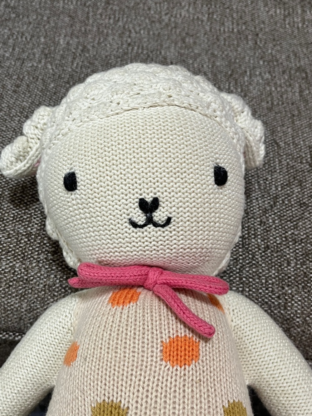 Cuddle + Kind LUCY THE LAMB stuffed doll polka dot dress 19” - Picture 5 of 9